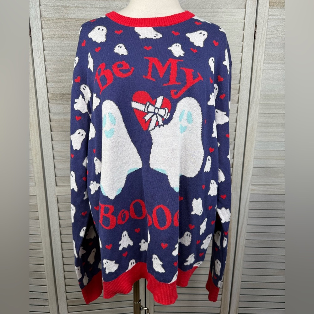 FUN.COM "Be My Boo" Valentine's Day Crewneck Sweater Adult/Unisex-XL